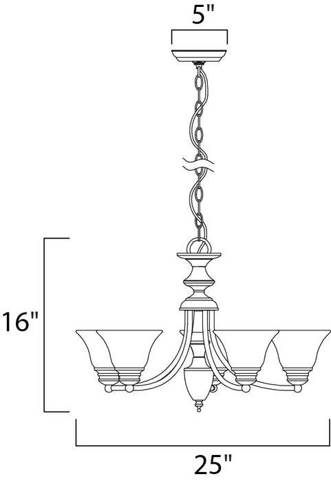 Maxim Malaga 5-Light Chandelier Model: 2699MROI