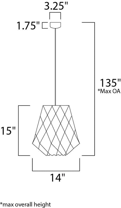 Maxim Horgen 1-Light Pendant Model: 27533UD