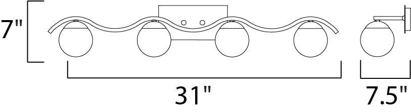 Maxim Motion 4-Light Bath Vanity Model: 27554WTPC