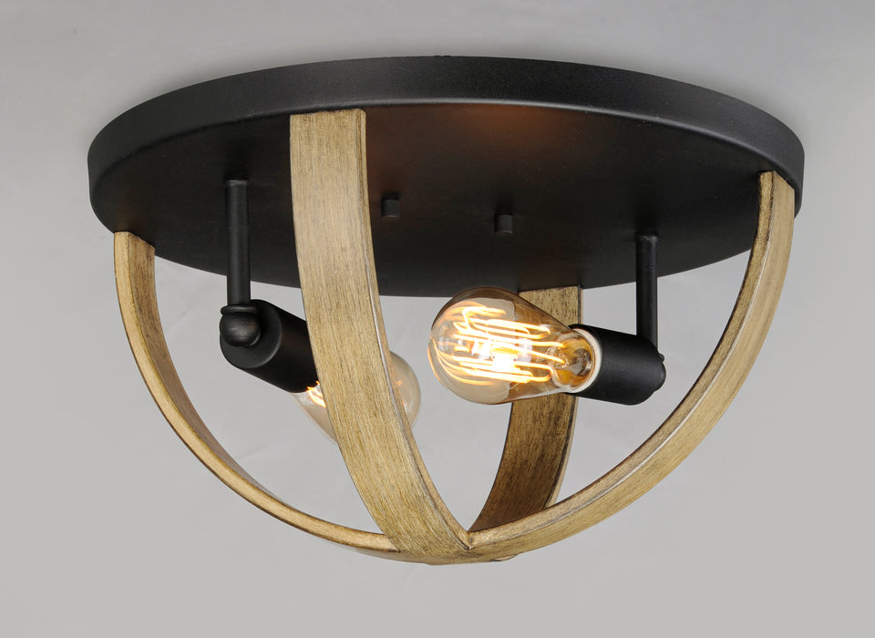 Maxim Compass 2-Light Flush Mount Model: 27570BWBK