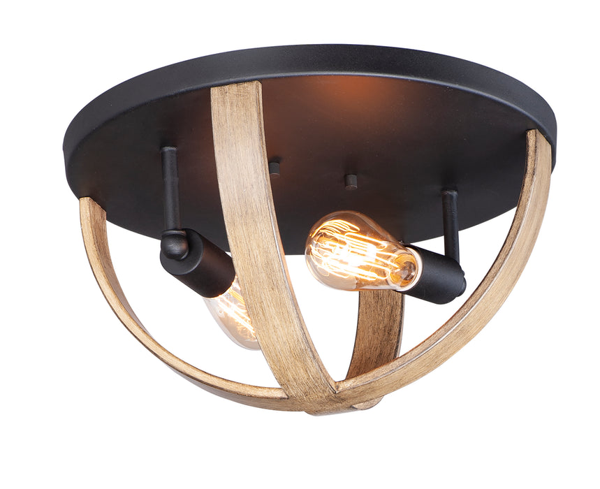 Maxim Compass 2-Light Flush Mount Model: 27570BWBK