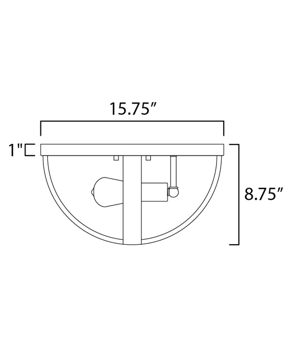 Maxim Compass 2-Light Flush Mount Model: 27570BWBK