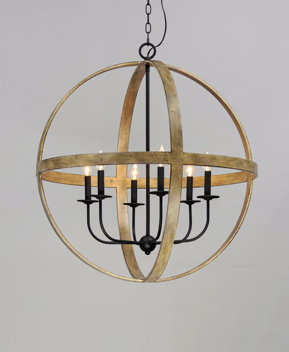 Maxim Compass 6-Light Pendant Model: 27576BWBK