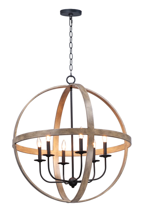 Maxim Compass 6-Light Pendant Model: 27576BWBK