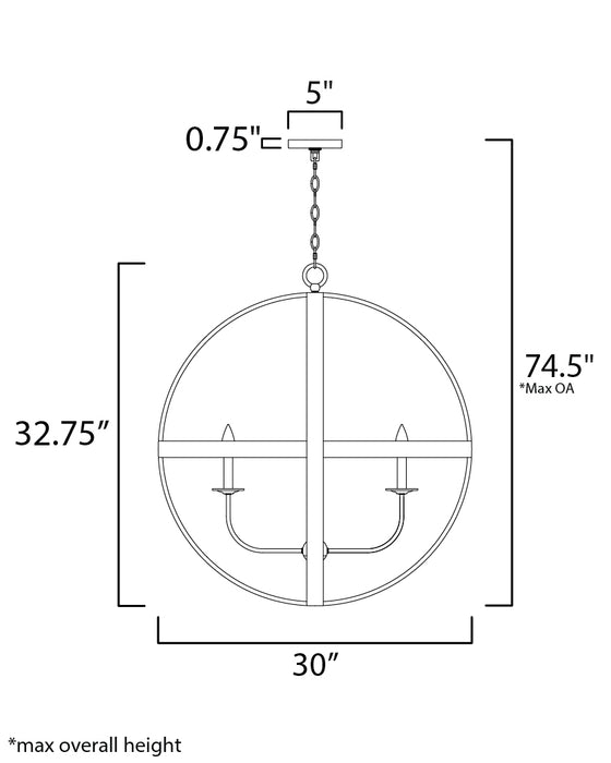 Maxim Compass 6-Light Pendant Model: 27576APBK