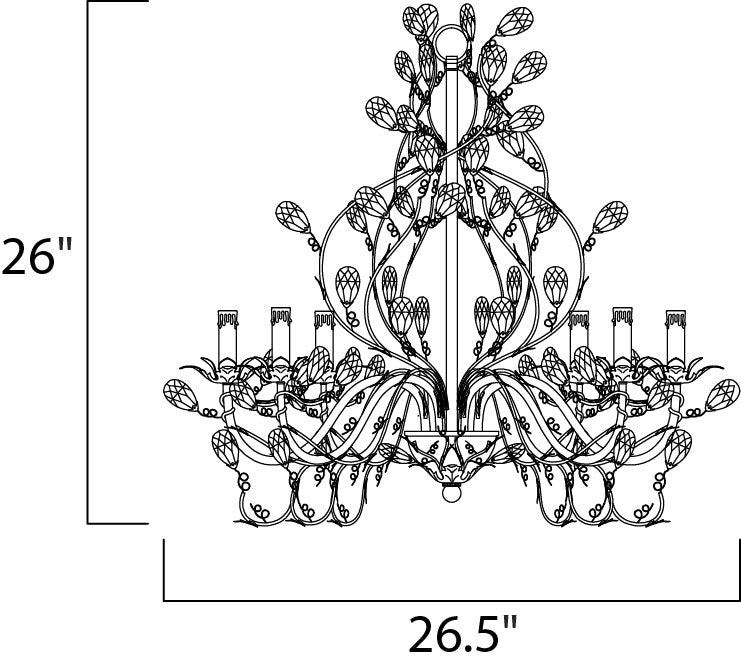 Maxim Elegante 6-Light Chandelier Model: 2851OI