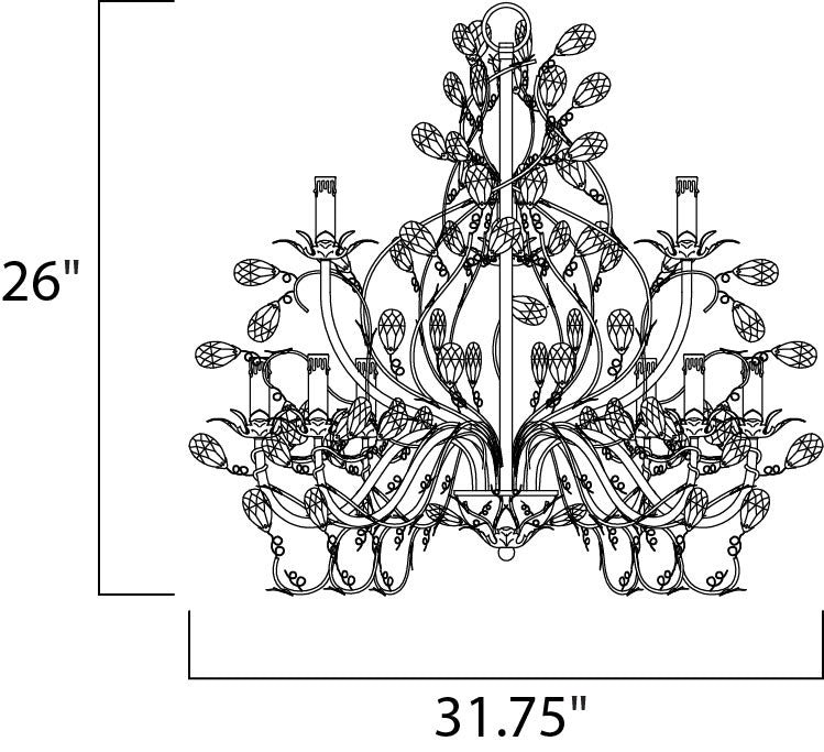 Maxim Elegante 9-Light Chandelier Model: 2852OI