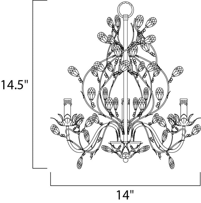 Maxim Elegante 3-Light Chandelier Model: 2855OI