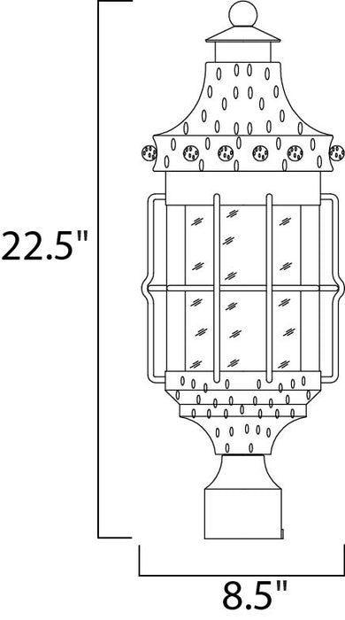 Maxim Nantucket 3-Light Outdoor Pole/Post Lantern Model: 30080CDCF