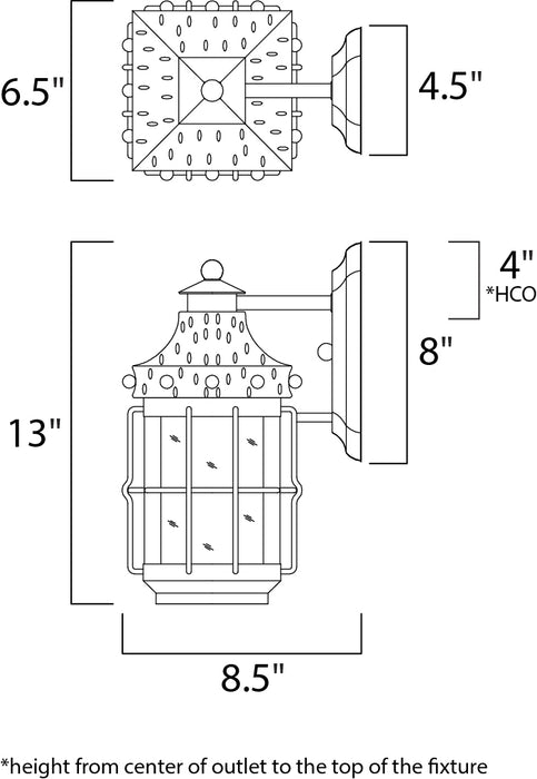 Maxim Nantucket 1-Light Outdoor Wall Lantern Model: 30081CDCF