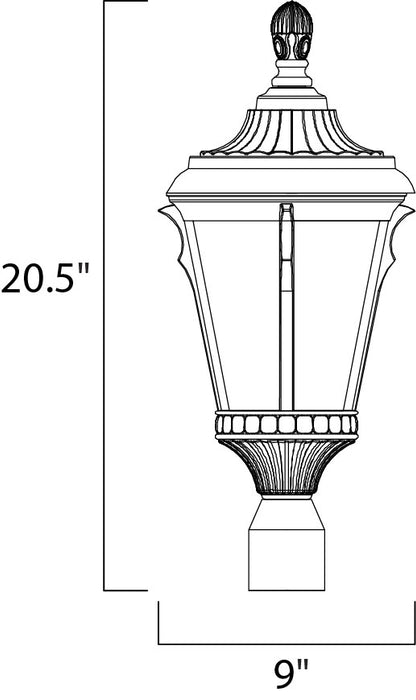 Maxim Odessa Cast 1-Light Outdoor Pole/Post Lantern Model: 3010LTES