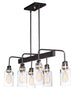 Maxim Magnolia 6-Light Linear Pendant Model: 30177CLBZGLD