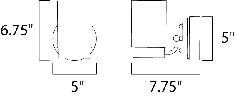 Maxim Mod 1-Light LED Wall Model: 30261CLFTSN