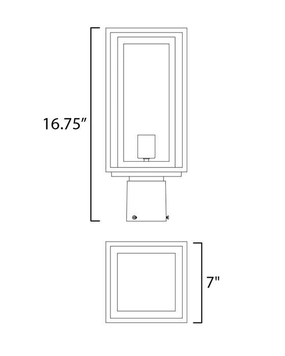 Maxim Cabana 1-Light Outdoor Post Mount Model: 3030CDBK