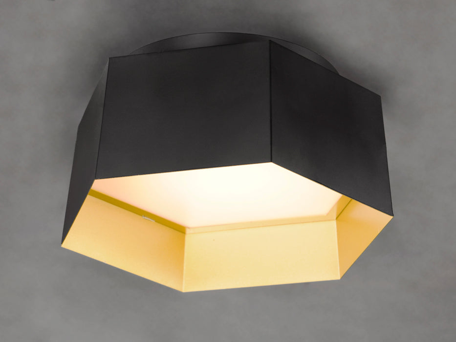 Maxim Honeycomb 1-Light LED Flush Mount Model: 30330BKGLD