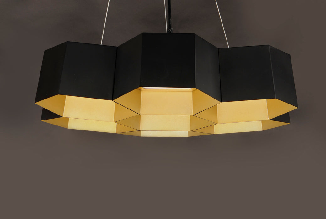 Maxim Honeycomb 7-Light LED Chandelier Model: 30337BKGLD