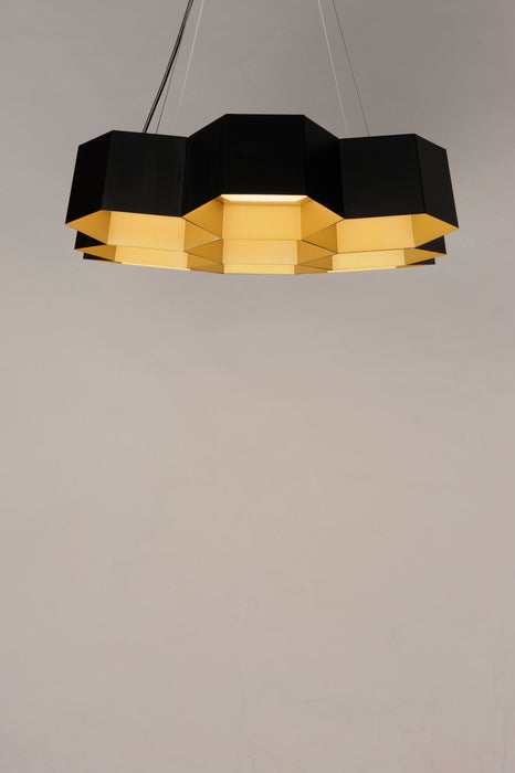 Maxim Honeycomb 7-Light LED Chandelier Model: 30337BKGLD