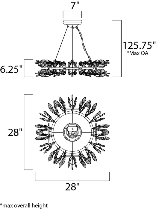 Maxim Crystal Garden 8-Light Pendant Model: 30445CGGL