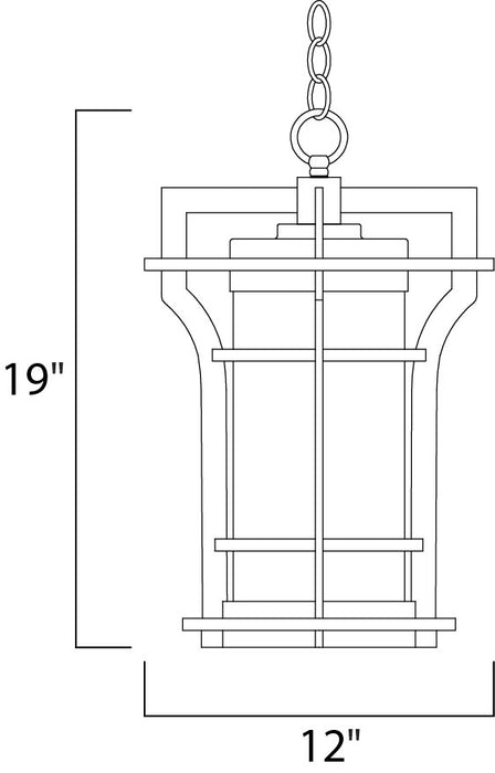 Maxim Oakville 1-Light Outdoor Hanging Lantern Model: 30488WGBO