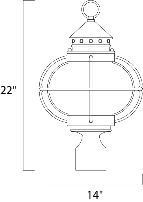 Maxim Portsmouth 3-Light Outdoor Pole/Post Lantern Model: 30501CDOI