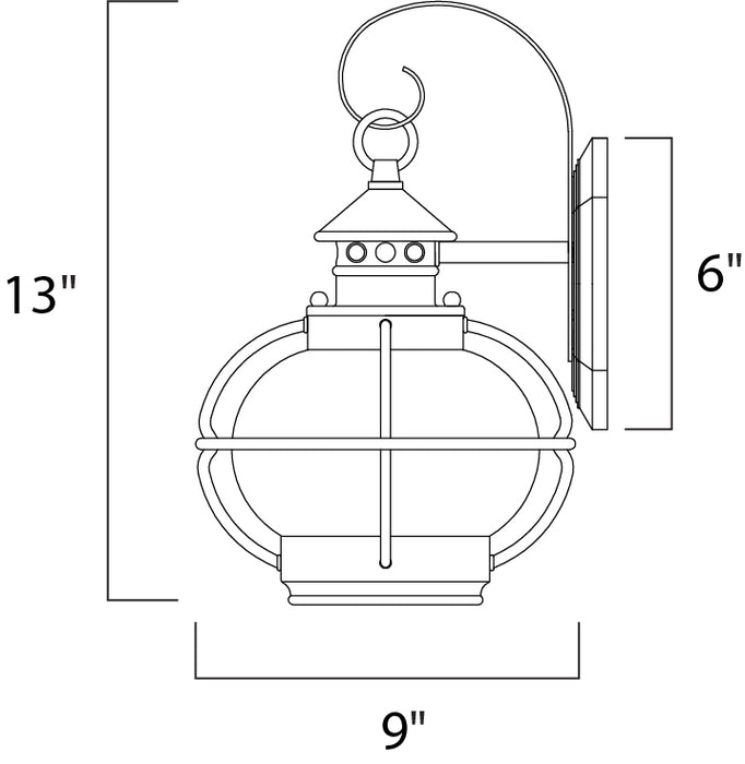 Maxim Portsmouth 1-Light Outdoor Wall Lantern Model: 30502CDOI