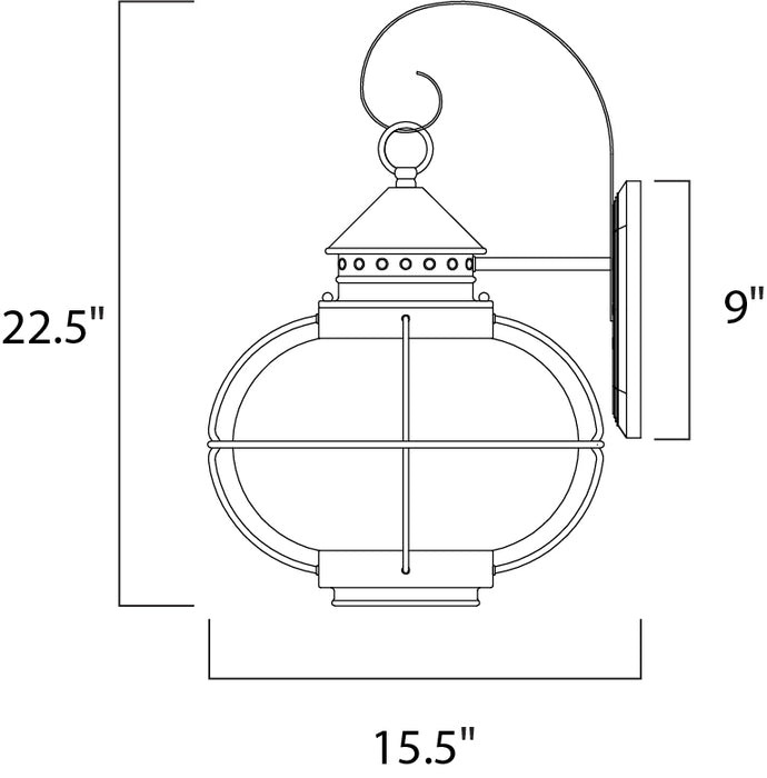 Maxim Portsmouth 1-Light Outdoor Wall Lantern Model: 30504CDOI