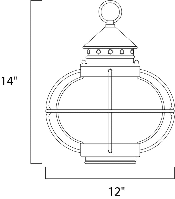 Maxim Portsmouth 1-Light Outdoor Hanging Lantern Model: 30506CDOI