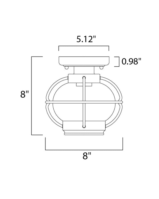 Maxim Portsmouth 1-Light Outdoor Ceiling Mount Model: 30508CDOI