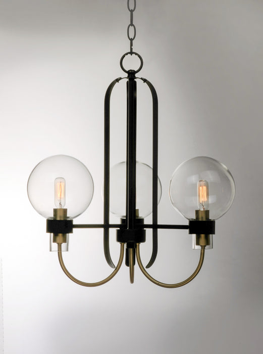 Maxim Bauhaus 3-Light Chandelier Model: 30515CLBZSBR