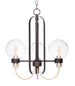 Maxim Bauhaus 3-Light Chandelier Model: 30515CLBZSBR