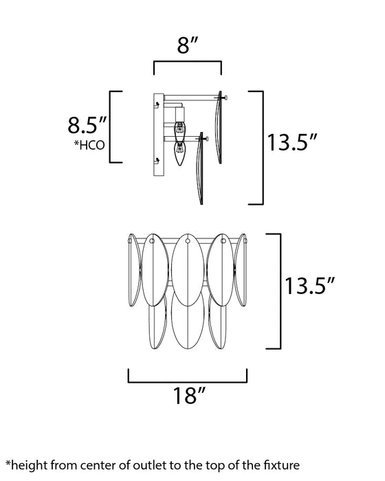 Maxim Glacier 3-Light Wall Sconce Model: 30732CLWTPC