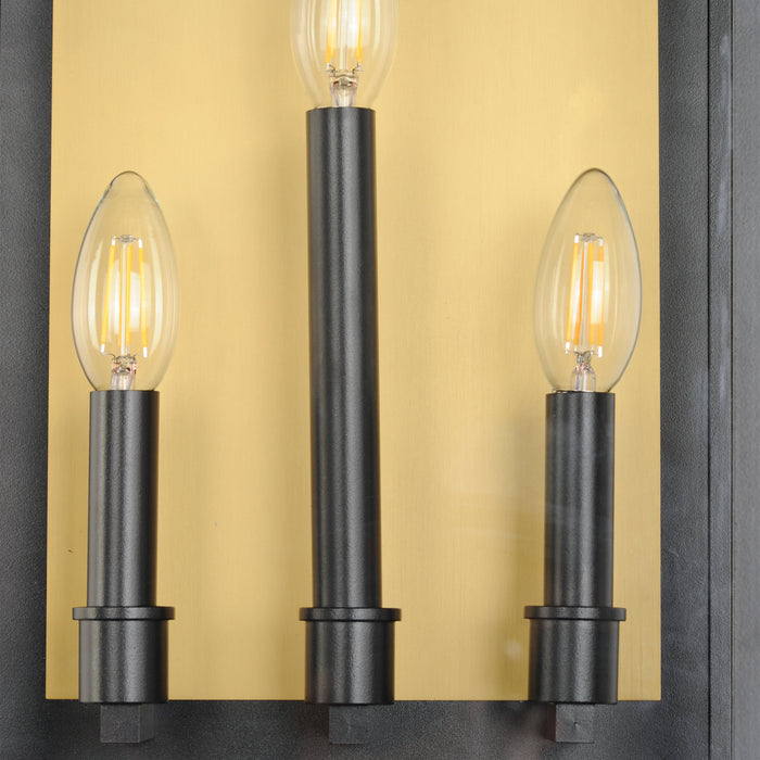 Maxim Manchester Large 3-Light Outdoor Wall Sconce Model: 30756CLBK