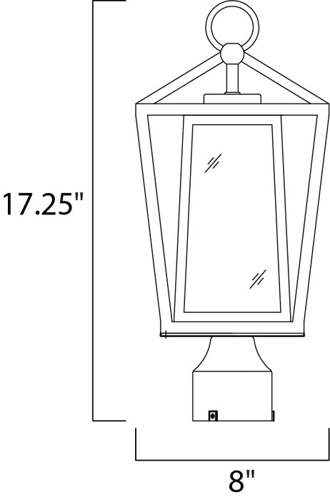 Maxim Artisan 1-Light Outdoor Post Lamp Model: 3171CLBK