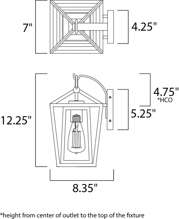 Maxim Artisan 1-Light Outdoor Wall Mount Model: 3173CLBK