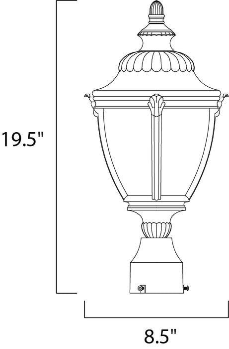 Maxim Morrow Bay Cast 1-Light Outdoor Pole/Post Lantern Model: 3180WGET