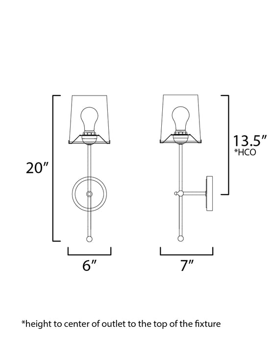 Maxim Huntington 1-Light Sconce Model: 32361WTSN