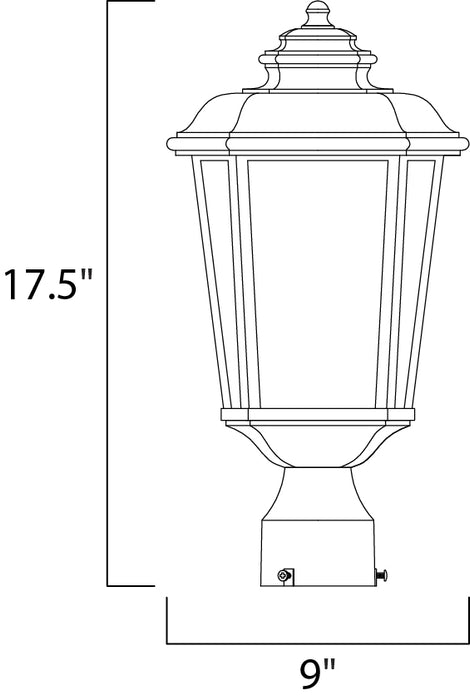 Maxim Radcliffe 1-Light Medium Outdoor Post Model: 3340WFBO