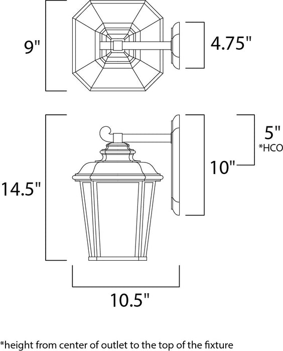 Maxim Radcliffe 1-Light Small Outdoor Wall Model: 3343WFBO