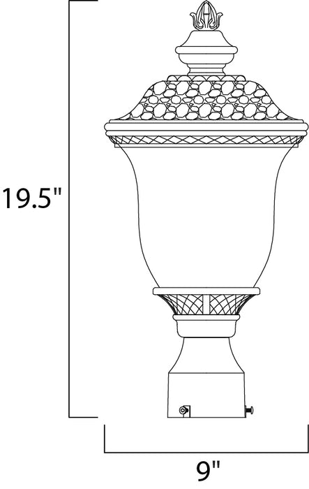 Maxim Carriage House DC 1-LT Outdoor Pole/Post Lantern Model: 3426WGOB