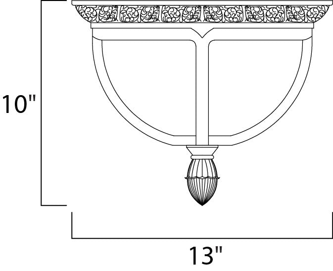 Maxim Knob Hill Cast 2-Light Outdoor Ceiling Mount Model: 3469CDSE