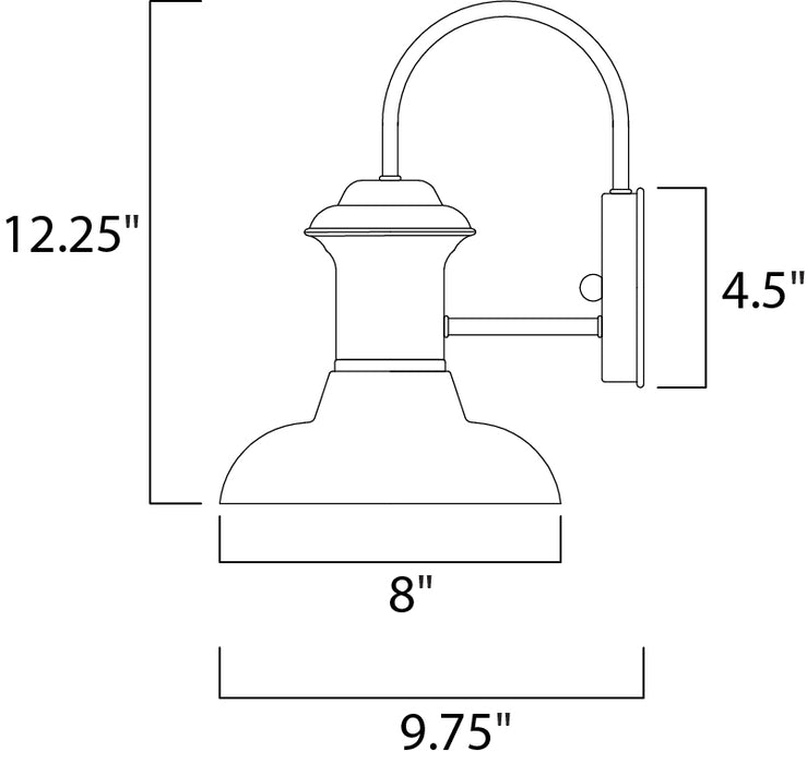 Maxim Wharf 1-Light Outdoor Wall Lantern Model: 35001EB