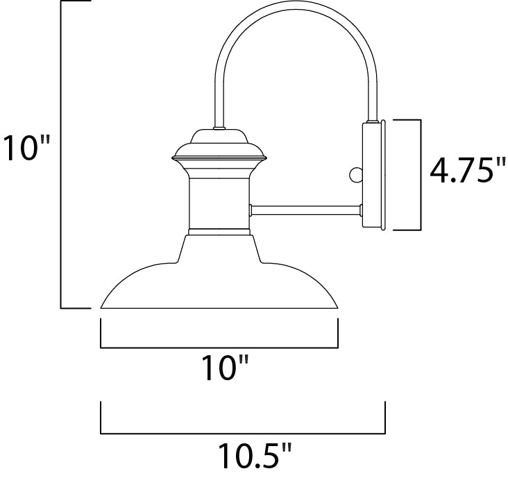 Maxim Wharf 1-Light Outdoor Wall Lantern Model: 35002EB