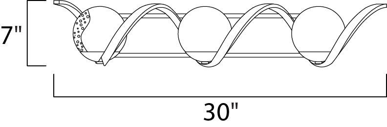 Maxim Curlicue 3-Light Bath Vanity Model: 35106CDBKPN