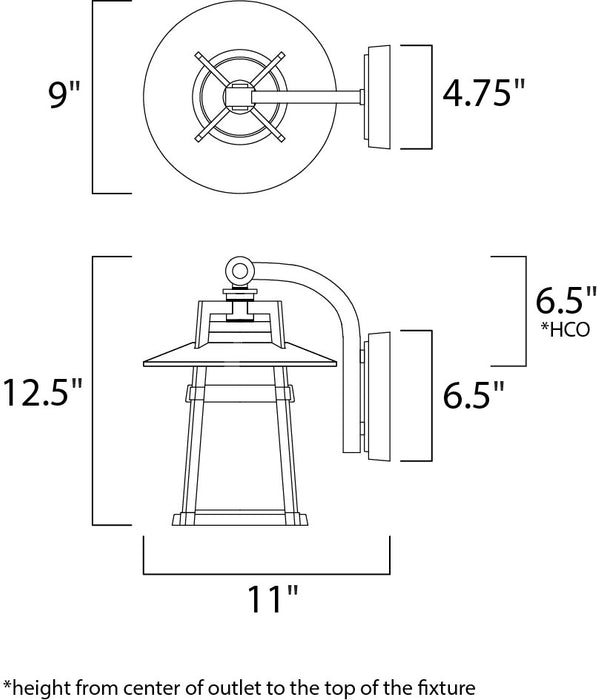 Maxim Calistoga 1-Light Outdoor Wall Lantern Model: 3534SWAE