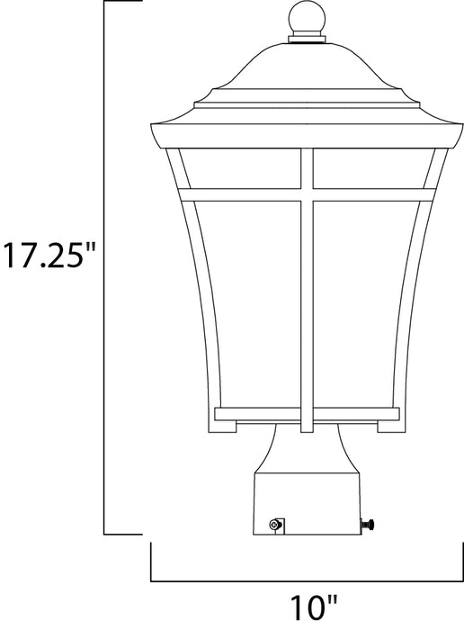 Maxim Balboa DC 1-Light Medium Outdoor Post Model: 3800LACO