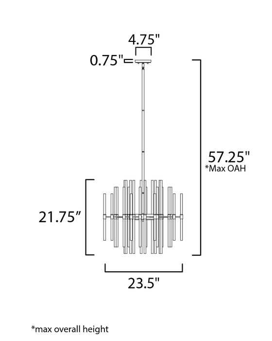 Maxim Divine 8-Light Chandelier Model: 38405CLPN