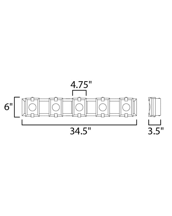 Maxim Radiant 5-Light LED Bath Vanity Model: 39533CYBKGL