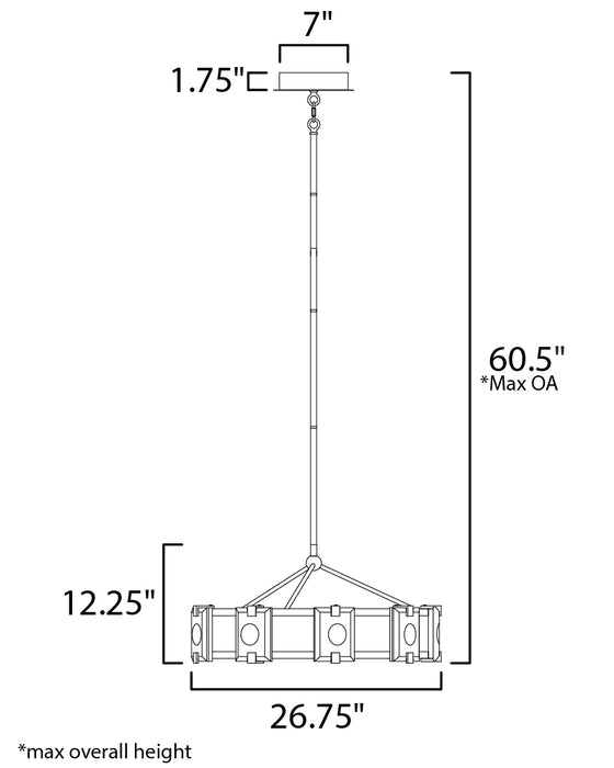 Maxim Radiant 9-Light LED Chandelier Model: 39535CYBKGL