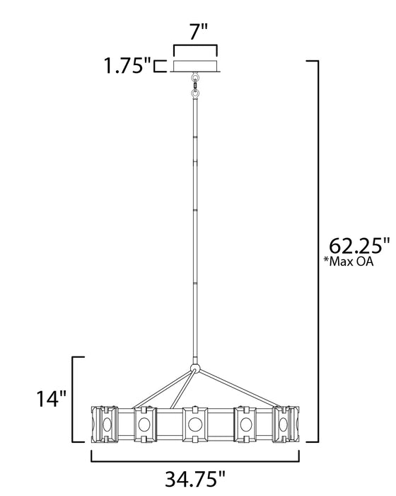 Maxim Radiant 12-Light LED Chandelier Model: 39536CYBKGL