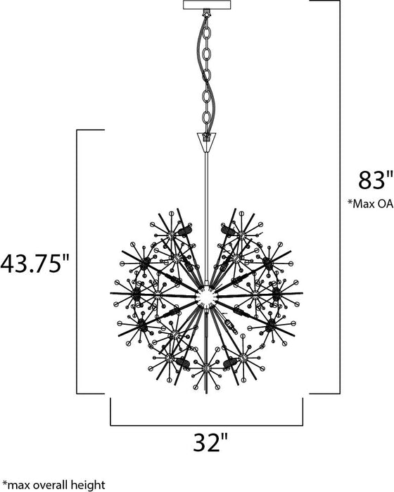 Maxim Starfire 18-Light Pendant Model: 39746BCPC